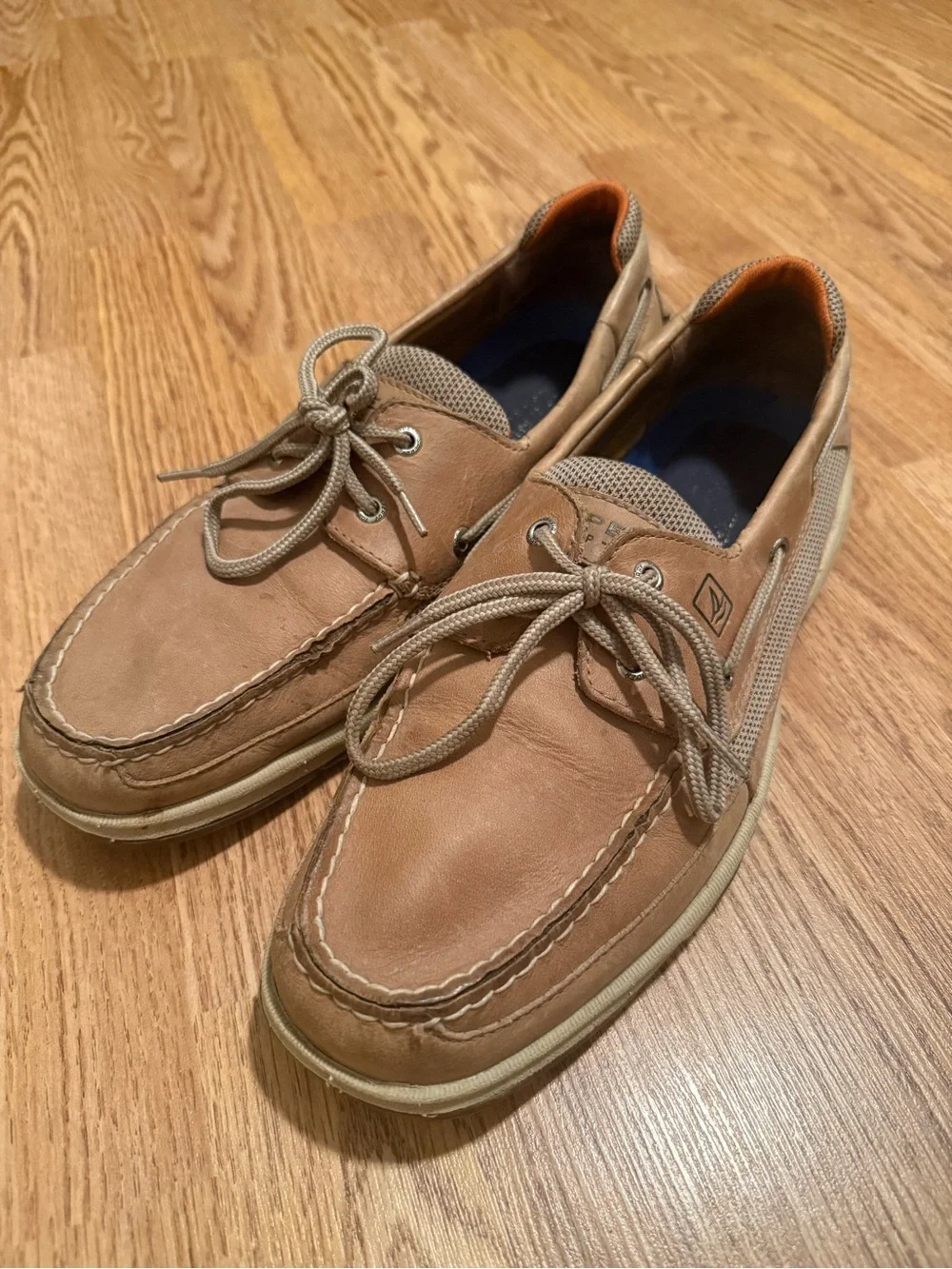 Sperry Brown Leather Moc Toe Boat Shoes